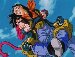 Dragon ball gt filho goku espírito bomba caçador conjunta nome