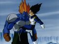 Super Android 13 attacked by Vegeta