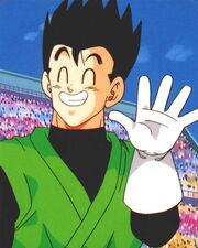 GohanSmilingToTheCroud