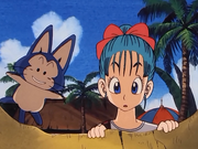 Bulma and Puar take a peek