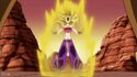 Caulifla turns Super Saiyan for the first time