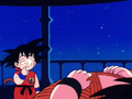 Goku eating a Senzu Bean