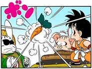 Toninjinka trasforma Bulma in carota (manga).