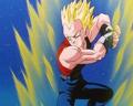 Vegeta, en Super Saiyan, chargeant le Canon Garric dans Dragon Ball GT