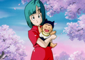 Baby Trunks and Bulma in Broly - The Legendary Super Saiyan