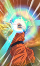 Goku fires a Kamehameha to summon a character