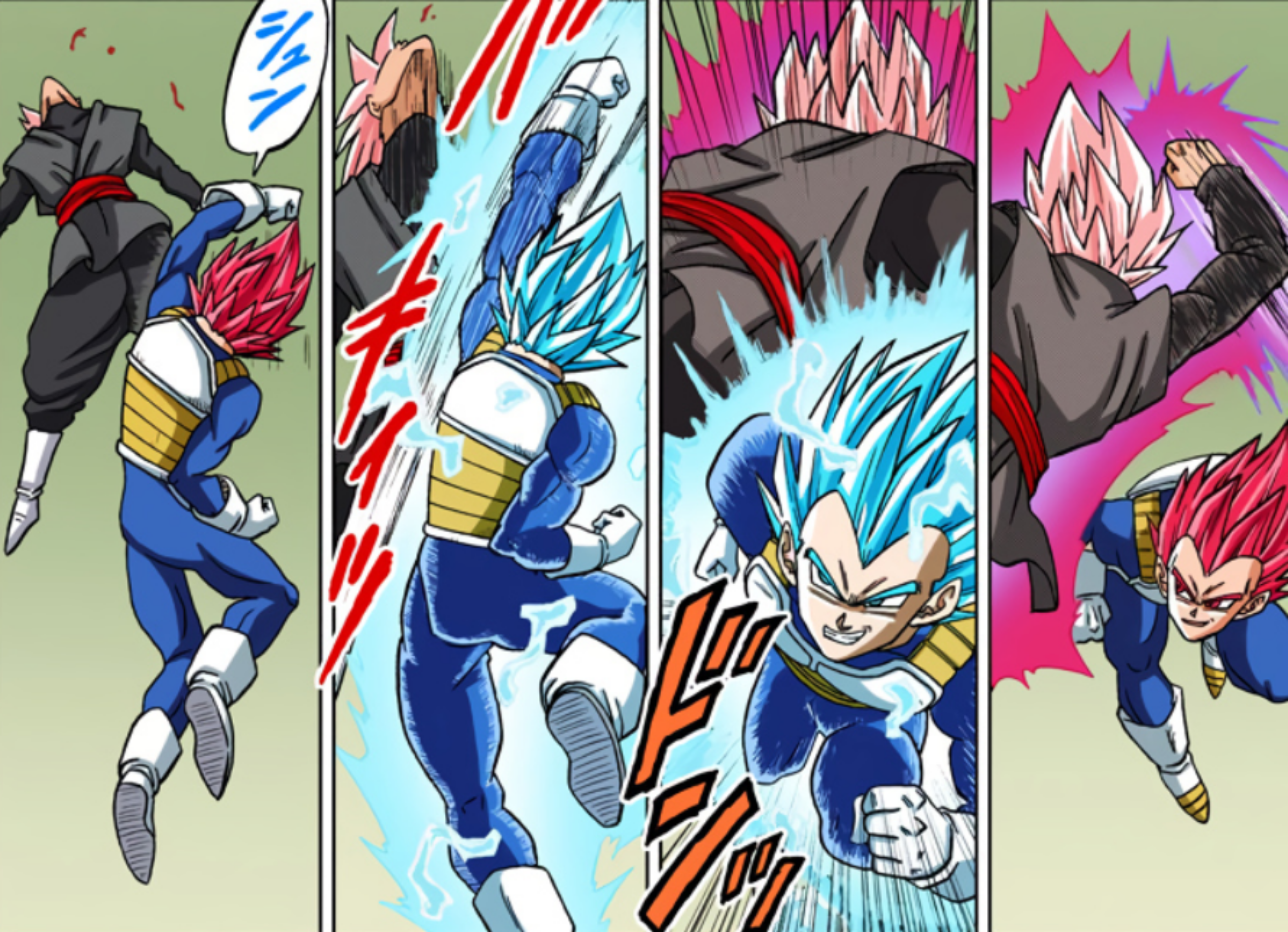 In the manga,both Goku and Vegeta have perfected Super Saiyan Blue