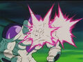 Frieza uses eye blasts