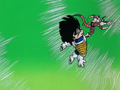 Frieza kicks Gohan in the face