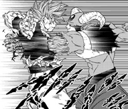 Gokû se fait transpercer par Moro.png