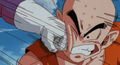 Krillin punched by Salza