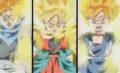 Trunks, Hero, and Goku go Super Saiyan