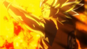 Goku struggles with Beerus' energy sphere