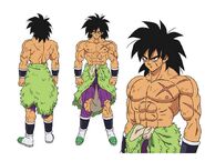 Arte conceptual de Naohiro Shintani de Broly (armadura dañada).