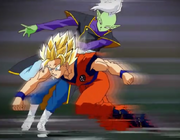 Zamasu fighting Goku