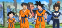 Krillin, Yamcha, Goku, and Vegeta in The Return of Son Goku and Friends!