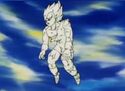 Vegeta transformed into stone after using the Final Explosion