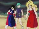 Bulma, Launch and Chi-Chi preparing to fight Piccolo