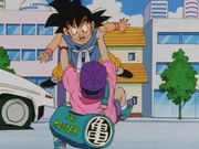 Master Roshi discovers that Goku is a child again