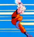 Goku charges an Energy Wave