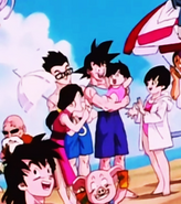 Goku y su familia, 10 años tras la derrota de Buu