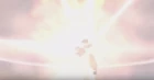 The explosion caused by the Saibaman's attack in Raging Blast 2