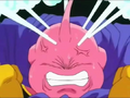 Majin Buu gets angry and releases the evil inside him