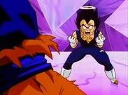 Vegeta enfadado diciendo que no es una bailarina