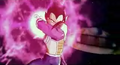 Vegeta charges the Galick Gun in Dragon Ball Heroes