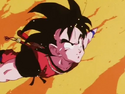 Goku flying in the furnace of Eight Divisions