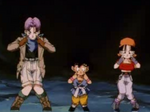 Goku, Trunks, Pan dancing