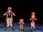 Trunks, Goku, and Pan doing the Para Para Boogie