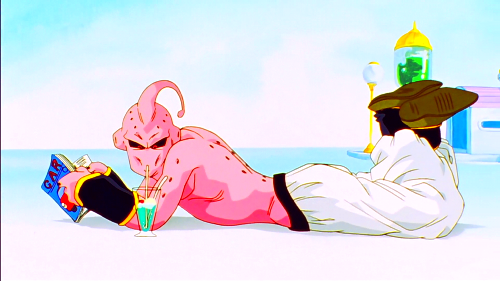 Majin boo gordo também está em um casulo. #frieza #majinboo #vegeta #g