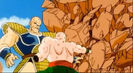 Nappa dodges Tien's punch