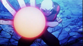 Jiren using the Power Impact to block Goku's attack