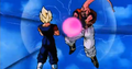 Super Buu about to blast Super Vegito