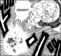 Spopovich's Kiai blasts Videl towards the ground in the manga