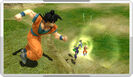 Goku while Piccolo and Krillin attack Vegeta