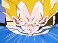Vegeta flying towards Cell