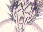 Vegeta hit by the Fusion Spirit Bomb