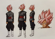 Boceto de Goku Black Super Saiyan Dios Super Saiyan de Tadayoshi Yamamuro.