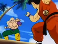 Tien and Yamcha sparring.