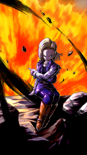 DB Legends Android 18 (DBL08-05E) Sadistic 18 Finger Beam (Future Android 18 - Alternate Character Illustration)