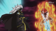 Xeno Trunks finishes Mechikabura off for good