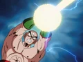 A Tien firing a Ki Blast Cannon