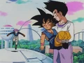 Trunks and Goten save Goku