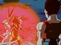 Vegeta arrives and stops Goku
