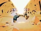 Future Trunks is hit by the Finger Beam in The History of Trunks