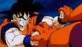 Goku struggles with Lord Slug