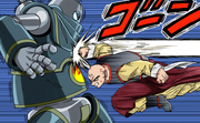 Tenshinhan colpisce Bikkura Quoitur